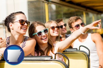 bus tour with Arkansas icon