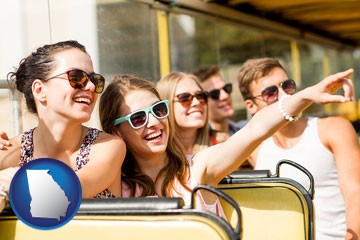 bus tour with Georgia icon