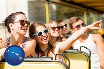 bus tour with Hawaii icon