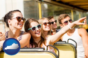 bus tour with Kentucky icon