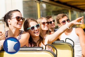 bus tour with Minnesota icon