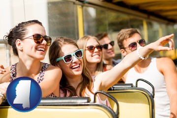 bus tour with Mississippi icon