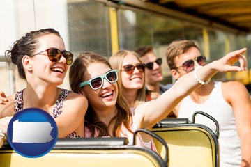 bus tour with Pennsylvania icon