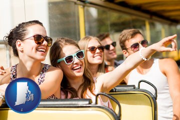bus tour with Rhode Island icon